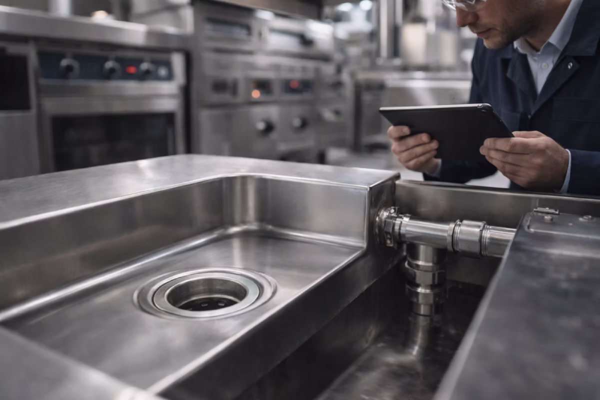 Symbolbild: professionelle Gastronomieumgebung – Kontext für Fettspitzen und Hotspots im Abwassersystem